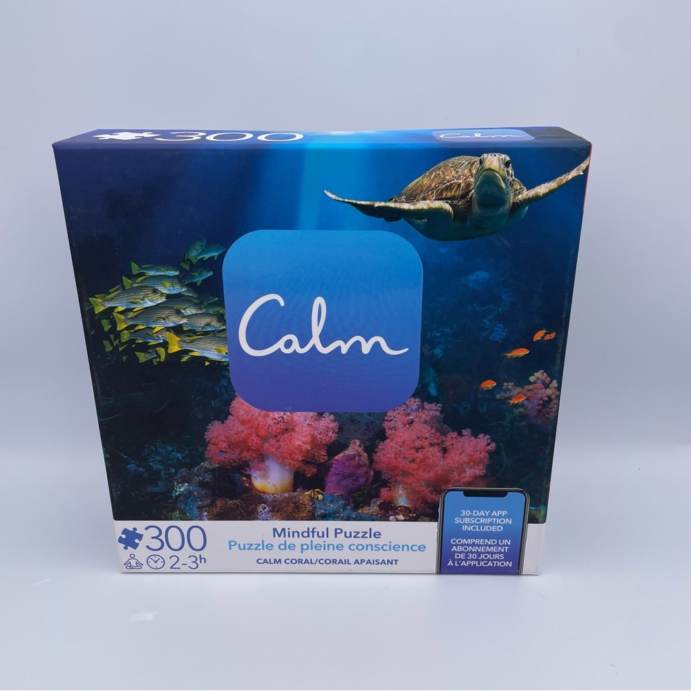 Calm meditative 300 piece puzzle. Calm Coral. Sealed, brand new!